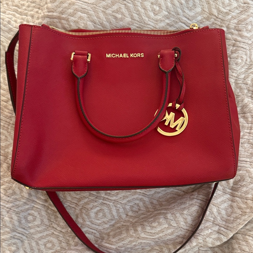 Michael Kors Cherry Red Satchel